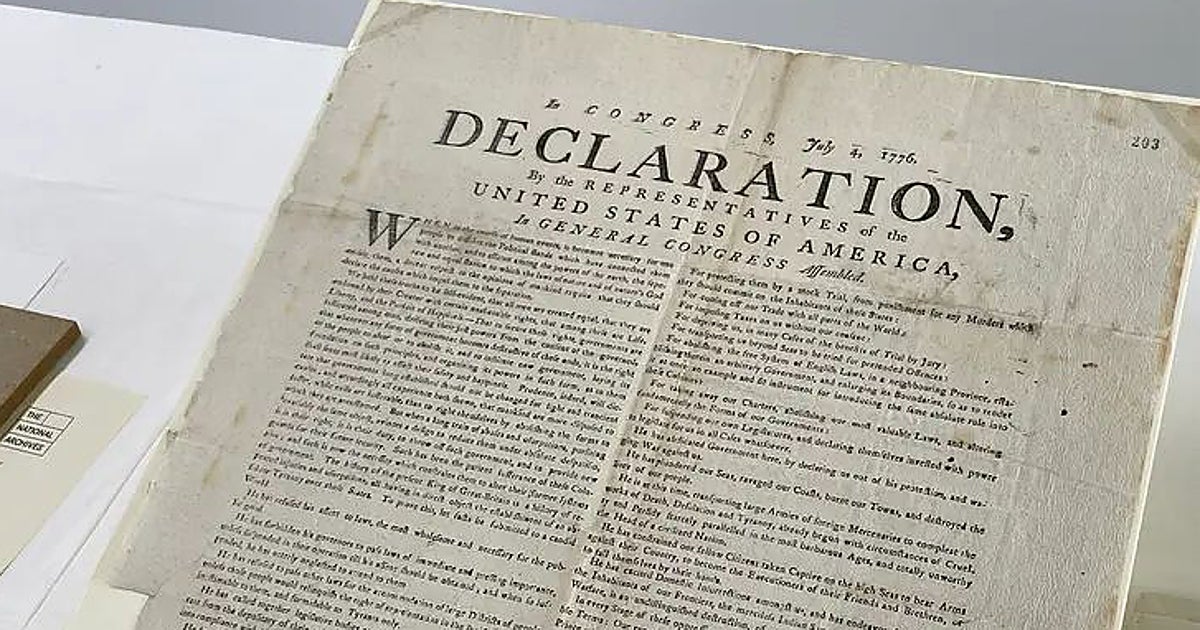 Imagen para: Descubren en Inglaterra una valiosa copia de la Declaración de Independencia de EE. UU.