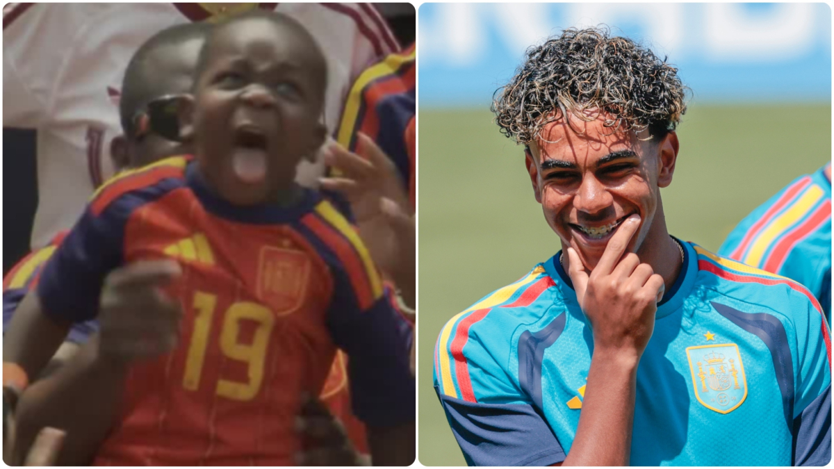 Imagen para: La entrañable imagen de Lamine: se 'parte de risa' con Keyne en el Mundial
